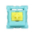 KTT Sea Salt Lemon switch met gele stem en lichtblauwe behuizing – lineaire mechanische switch